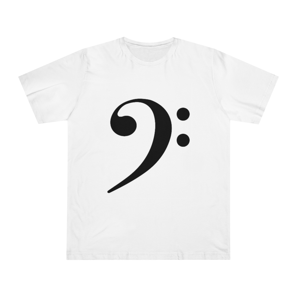 BASS CLEF Unisex Deluxe T-shirt - T shirts and stuff for musicians